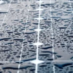 Solar panels in the rain